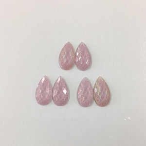 Glitter - Lilac Teardrop 16x30mm Cabs (3 pairs)