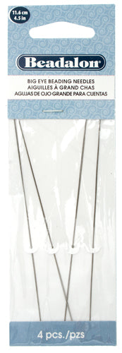 Big Eye Beading Needles - 4.5 inch, 4pc