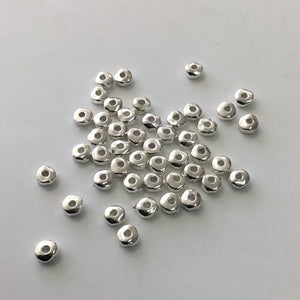Spacer Beads - Heishi Nugget Pewter 5mm (50pcs)