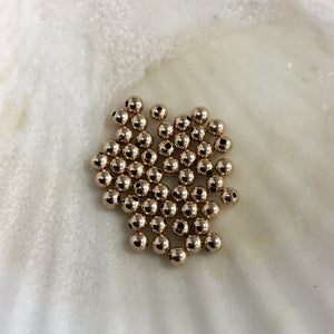 Spacer Beads - 14KT Gold Filled 4mm Round (50pcs)