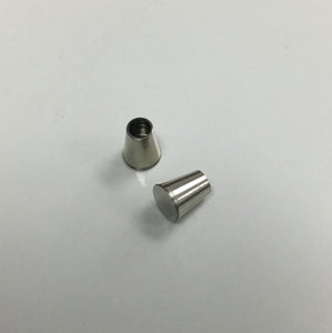 Cone Cap w/Screw On Bottom- Silver 14x10mm (10pc)