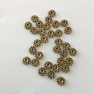 Spacer Beads - Heishi 6mm Ant. Gold (50pcs)