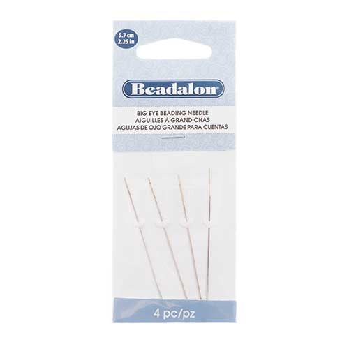 Beadalon Collapsible Eye Beading Needles - 0.51mm Heavy Duty (4-Pack, 2.5")