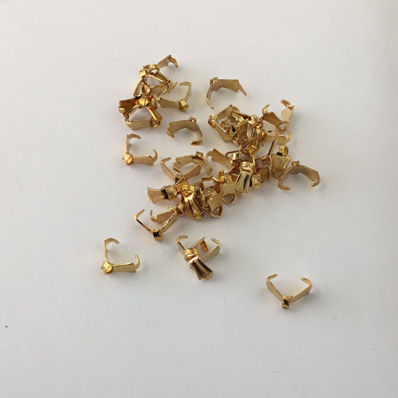 Pinch Bail- Gold 4x7mm (100pc)