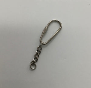 Carabiner w/Chain - Silver 5pc Keychain