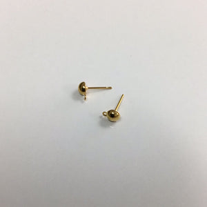 Earring Stud w/Loop- Gold 10mm Post (100 pc)